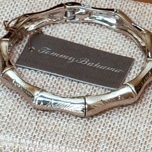 Tommy Bahama Bamboo Leaf Silver Bracelet Nwt